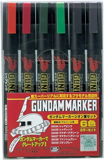 [CRSC0100] Model Kit Gunpla - Gundam Marker GMS-108 Zeon Set (6 pcs)