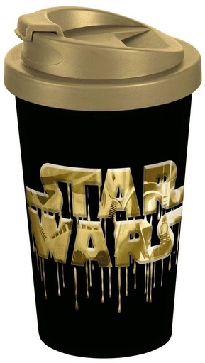 [GATA0223] Tazza Star Wars - Logo Oro (Da Viaggio)