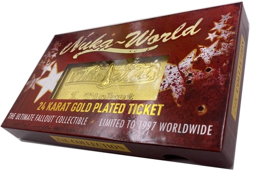 [GAVA0441] Nuka World - 24 Karat Gold Plated Ticket (The Ultimate Fallout Coll. Ltd.1997 Worldwide)