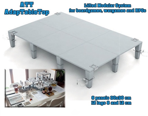 [ACGS0008] Tavolo Rialzato per Giochi da Tavolo Adapta TableTop