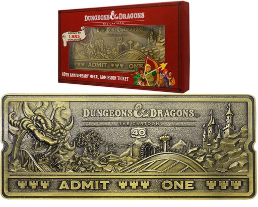 [GAVA0757] Ticket Replica Dungeons & Dragons The Cartoon 40th Anniversary Rollercoaster 