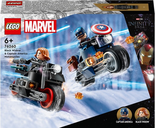[GICO2052] Lego Marvel Super Heroes - Motociclette Di Black Widow E Captain America