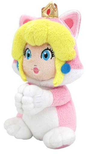 [GIPE0839] Peluche Super Mario - Principessa Peach Gatto (Con Mani Magnetiche, 19 cm) 