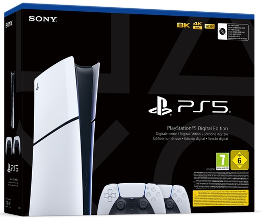[HWP50043] PlayStation 5 Slim + 2 Controller Dualsense (Digital Edition, D Chassis)