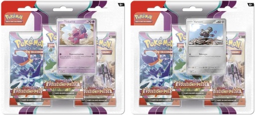 [PECG0936] Carte Pokemon - Scarlatto e Violetto Evoluzioni A Paldea (Blister 3 Bustine + 1 Card)