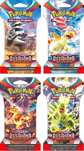 [PECG0939] Carte Pokemon - Scarlatto e Violetto Ossidiana Infuocata (Busta Paper Sleeve)