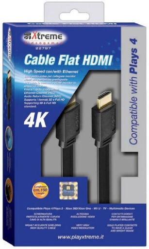[SWP41466] Xtreme Cavo Flat HDMI 4K Per PS4