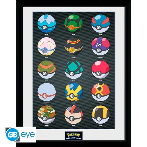 [GAPR0107] Stampa Pokemon - Pokeballs (Con Cornice)