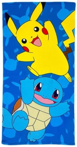 [GACP0037] Telo Mare Pokemon - Pikachu & Squirtle (70x140cm)